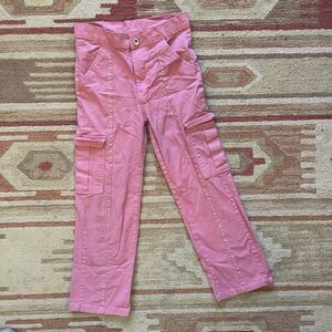 Y2K Pink McBling Cargo Pants Girls Sz 10 Barbiecore Glam School Streetwear 2000s